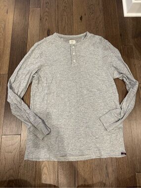 Faherty Heather Gray Long-Sleeve Henley